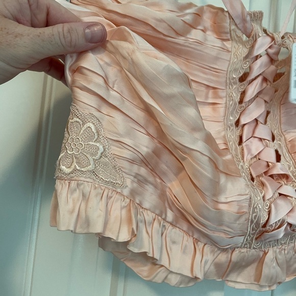 NWT Free People Aurelia Silky Corset Top ballet pink size XL - Picture 5 of 5